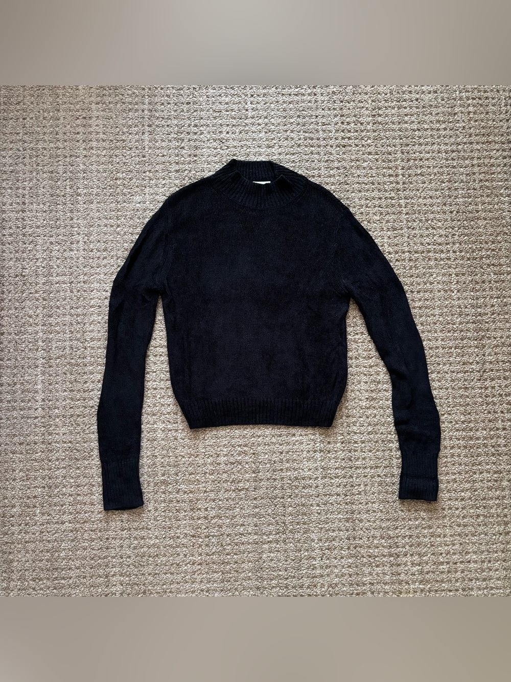 Aritzia Black Chenille Sweater XS
